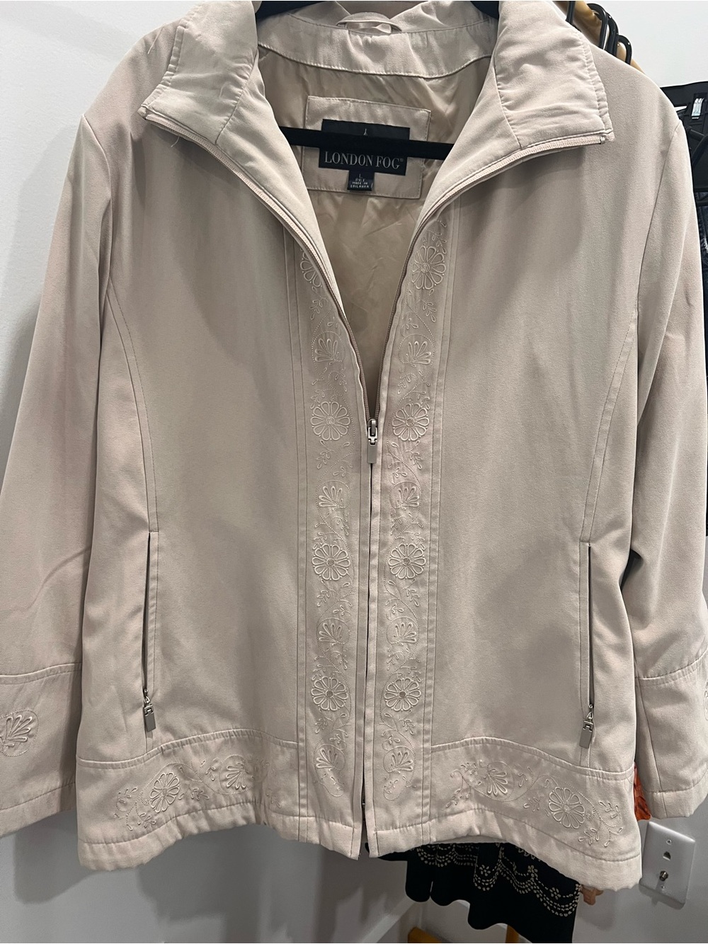 Vintage Limited Edition London Fog Jacket with Floral Embroidery